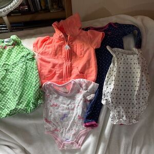 Assorted Baby Onesies and Hoodie Set